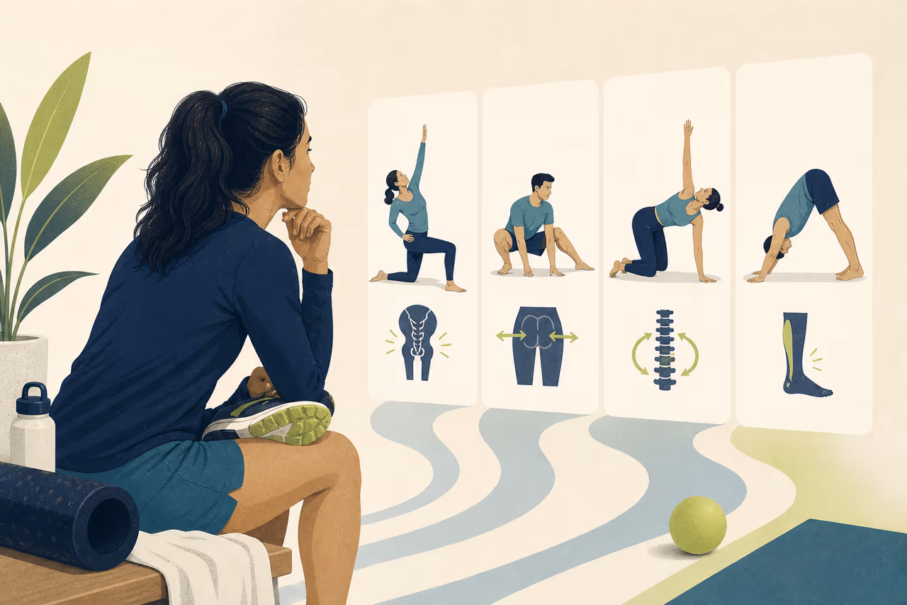 Editorial cover illustration about how runners can choose a mobility class.