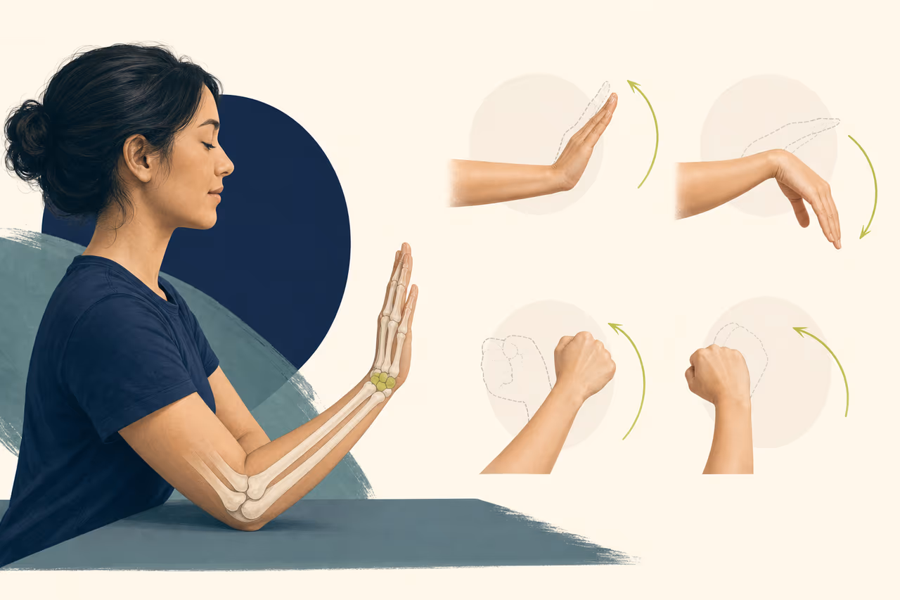 Editorial illustration about what wrist mobility means.