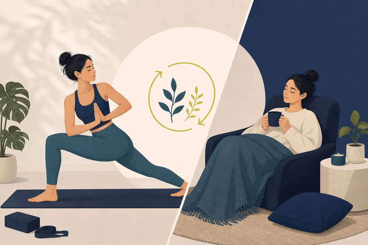 Editorial illustration about do beginners need rest days from yoga.
