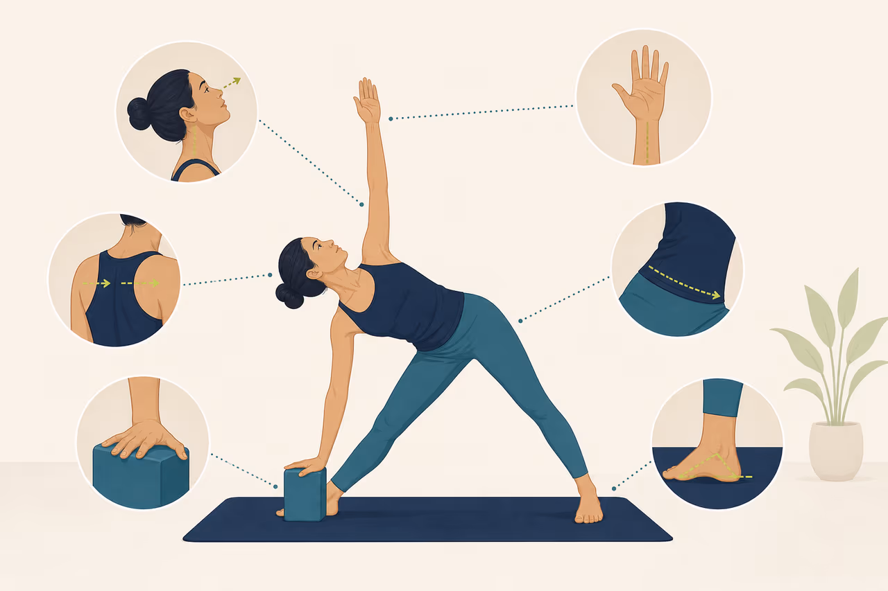 Editorial illustration about beginner yoga terms explained.