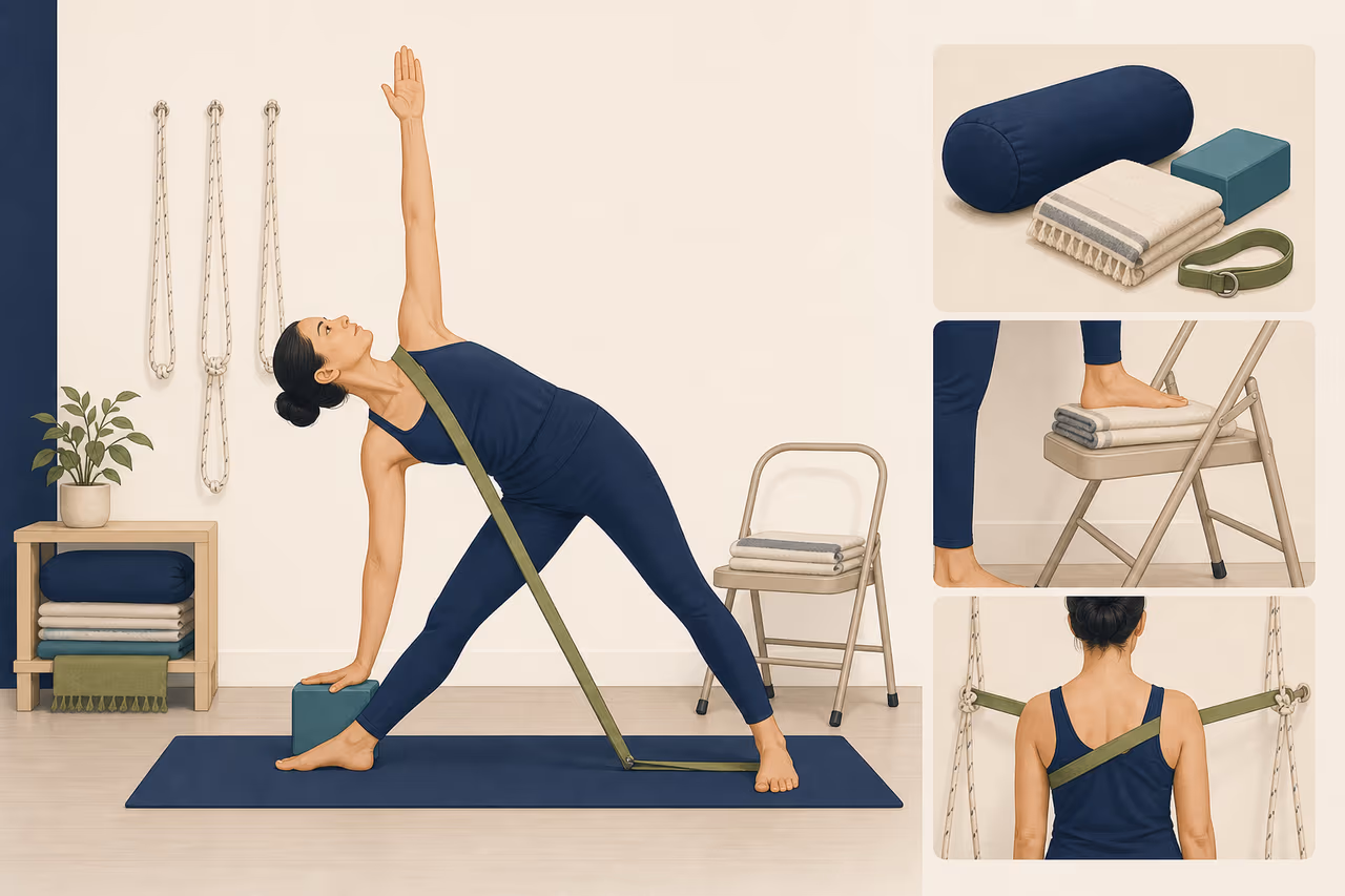 Editorial illustration about what is Iyengar yoga.