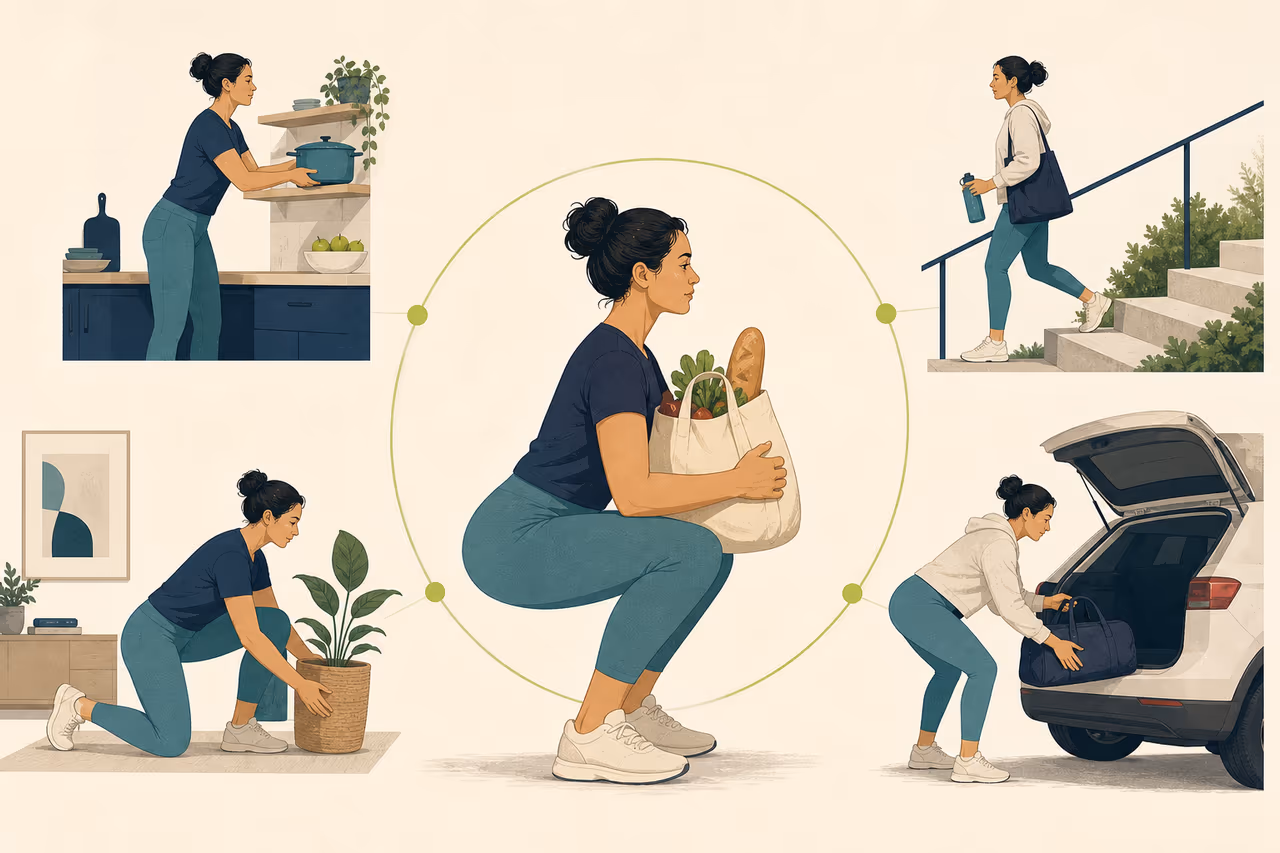 Editorial illustration about what functional fitness means.