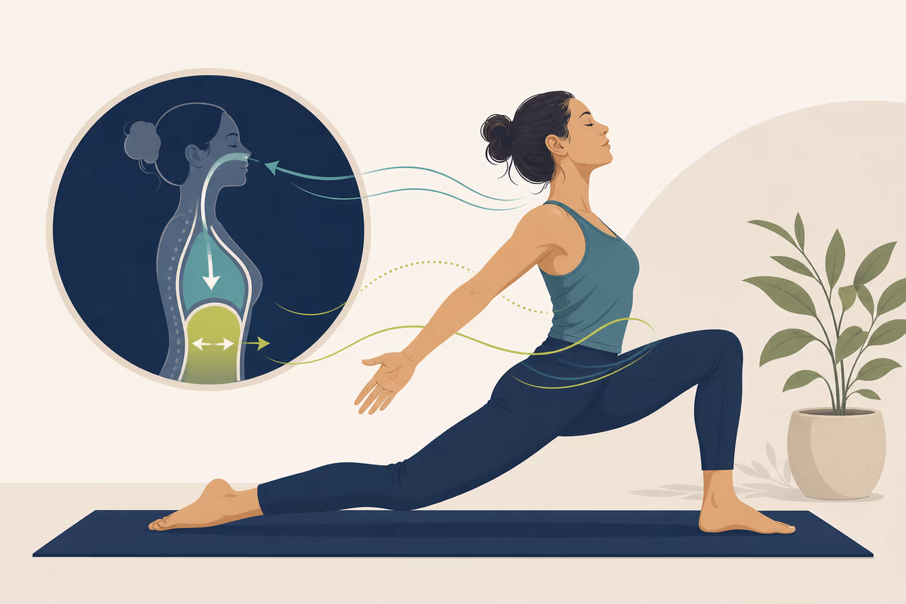 Editorial illustration about what breath led movement means.