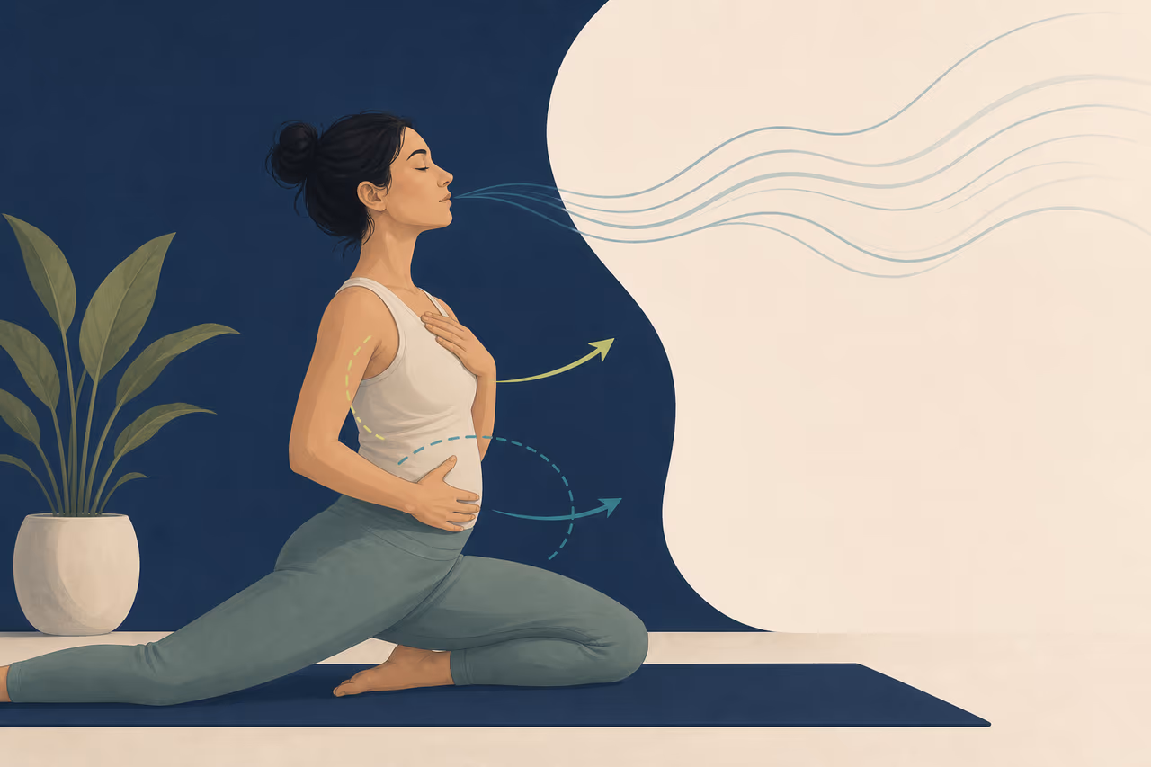 Editorial cover illustration about what breath led movement means.