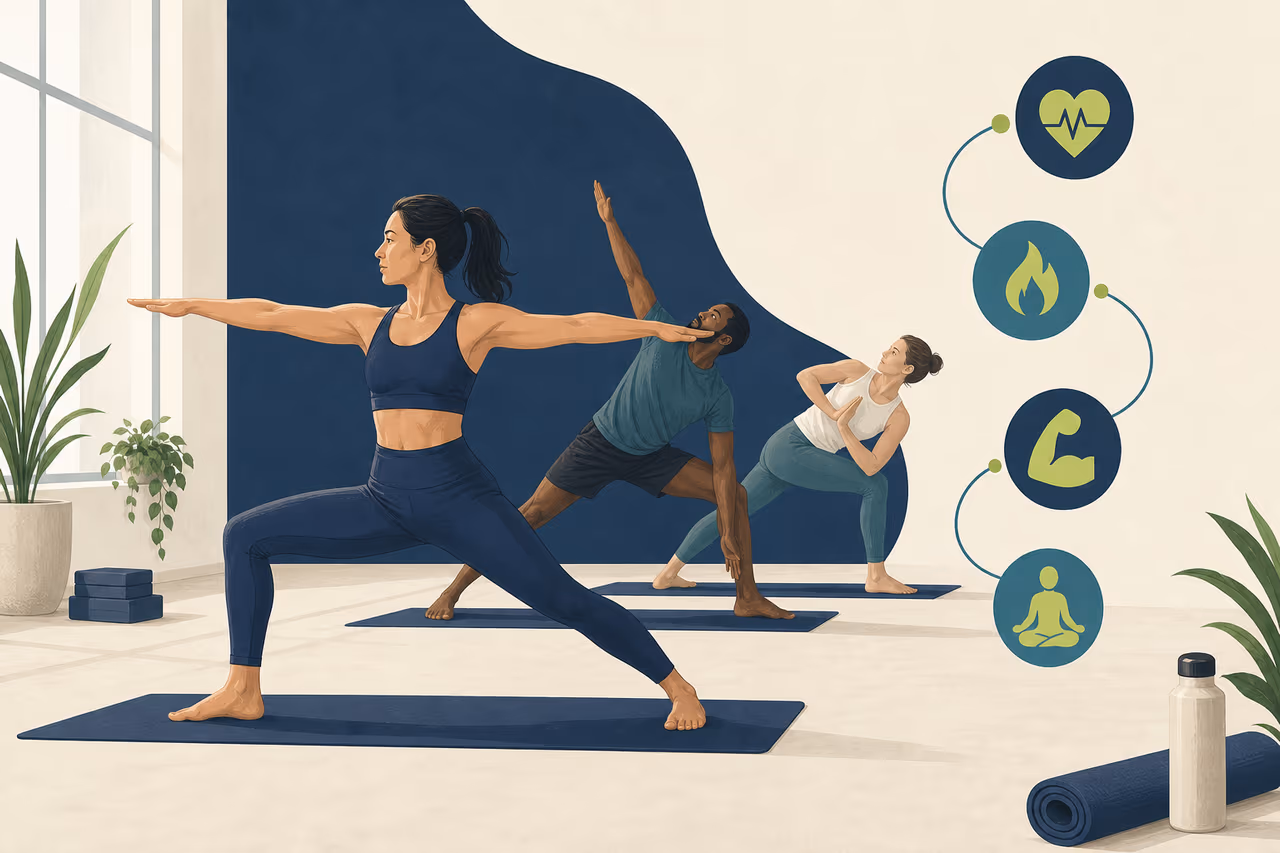 Editorial illustration about what is power yoga.