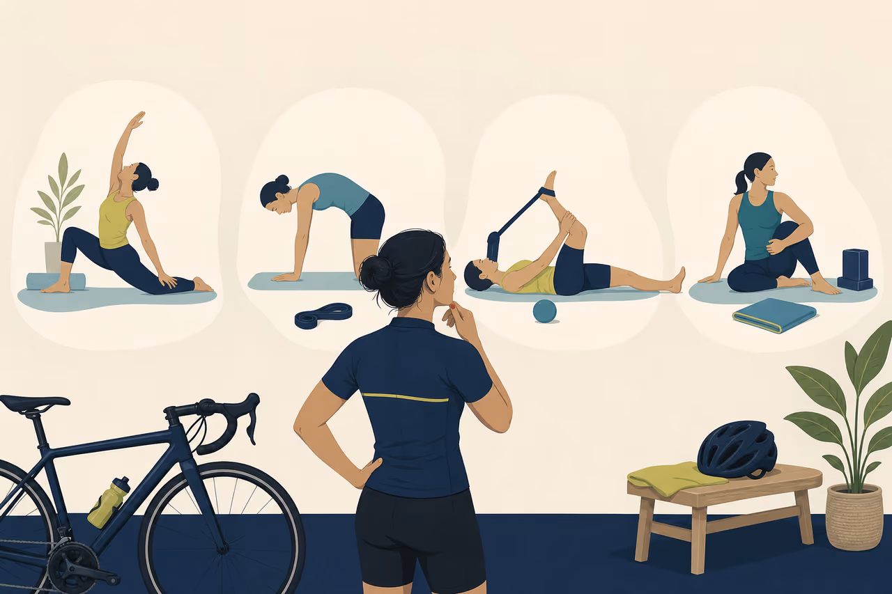 Editorial illustration about how cyclists can choose a mobility class.