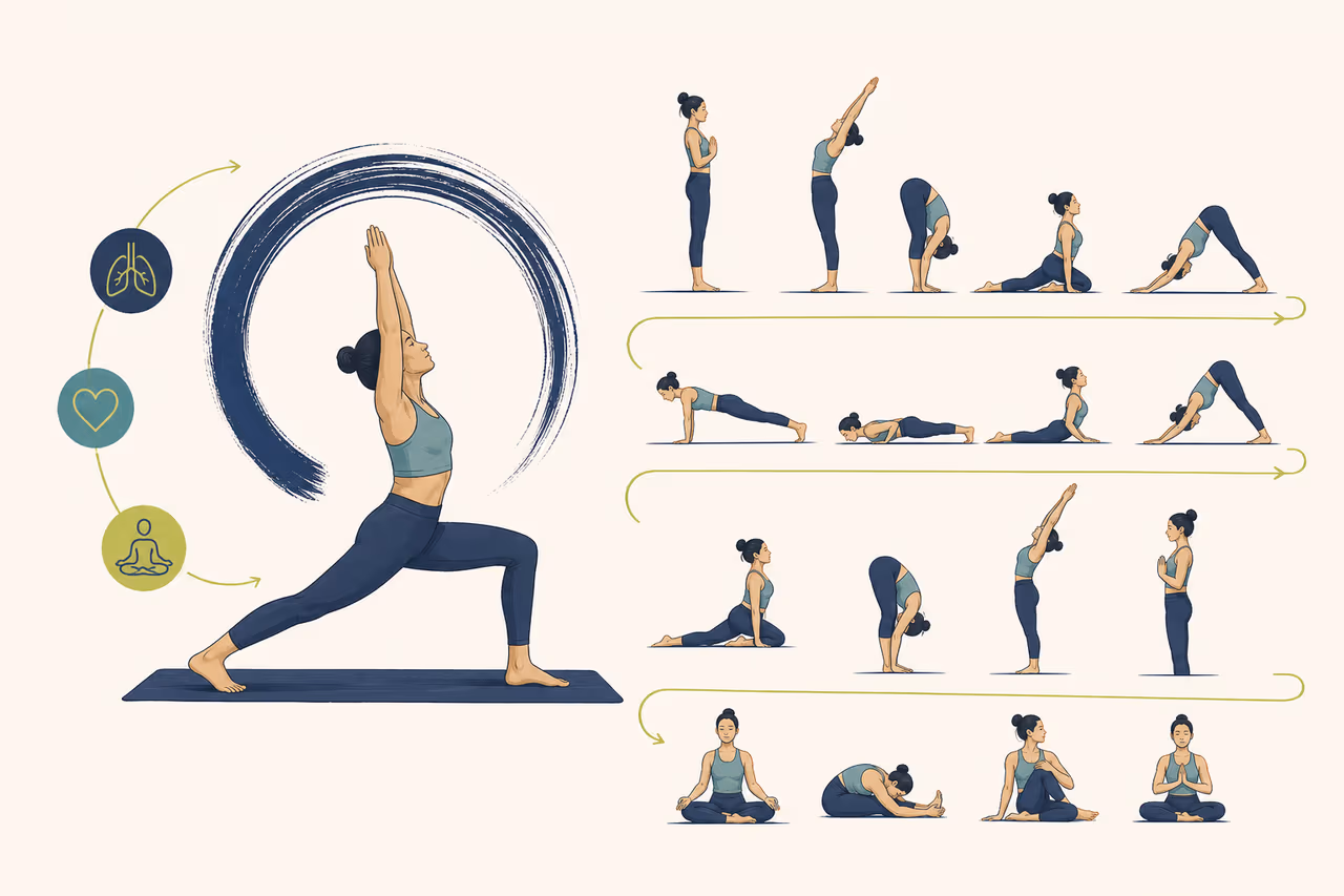 Editorial illustration about what is Ashtanga yoga.