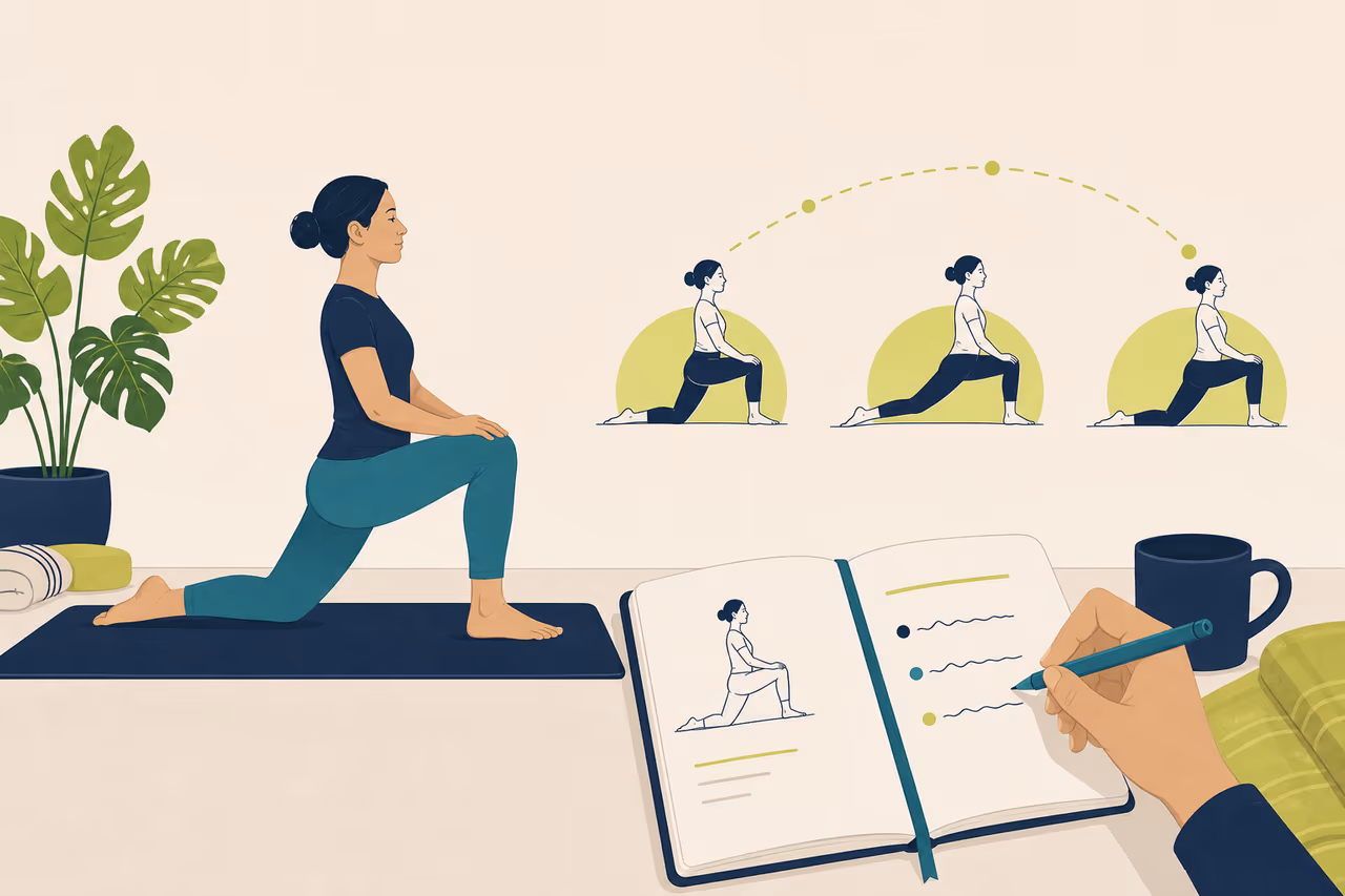 Editorial illustration about ways to track mobility progress without comparison.