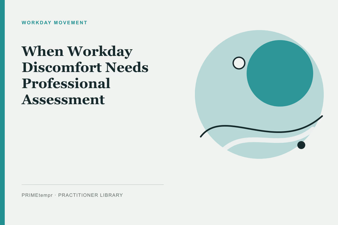A clean desk workspace illustrating mindful workday awareness and professional assessment choices.