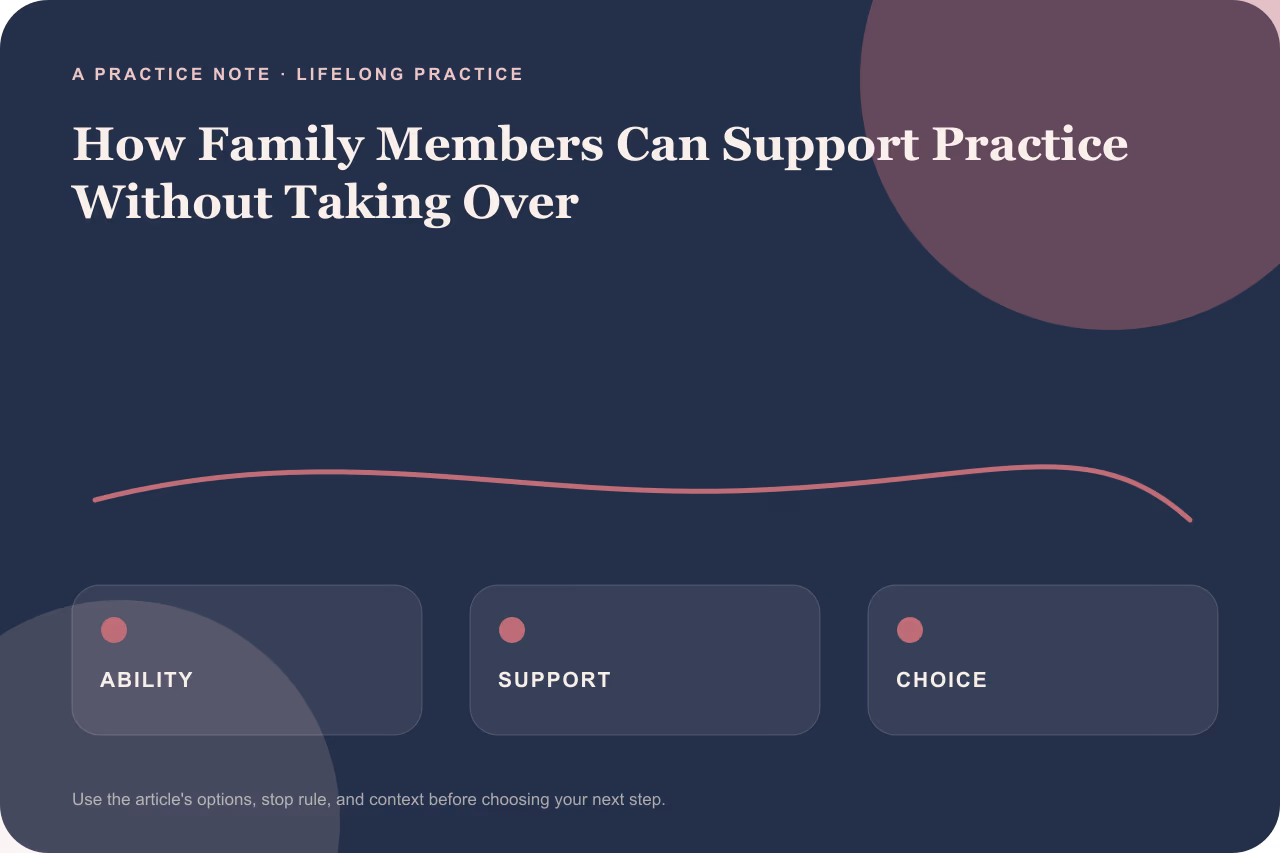 Diagram outlining helpful logistical support versus overstepping during yoga practice.