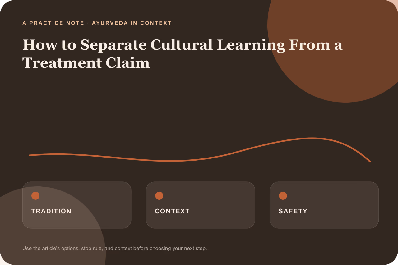 Diagram comparing cultural learning and treatment claims.