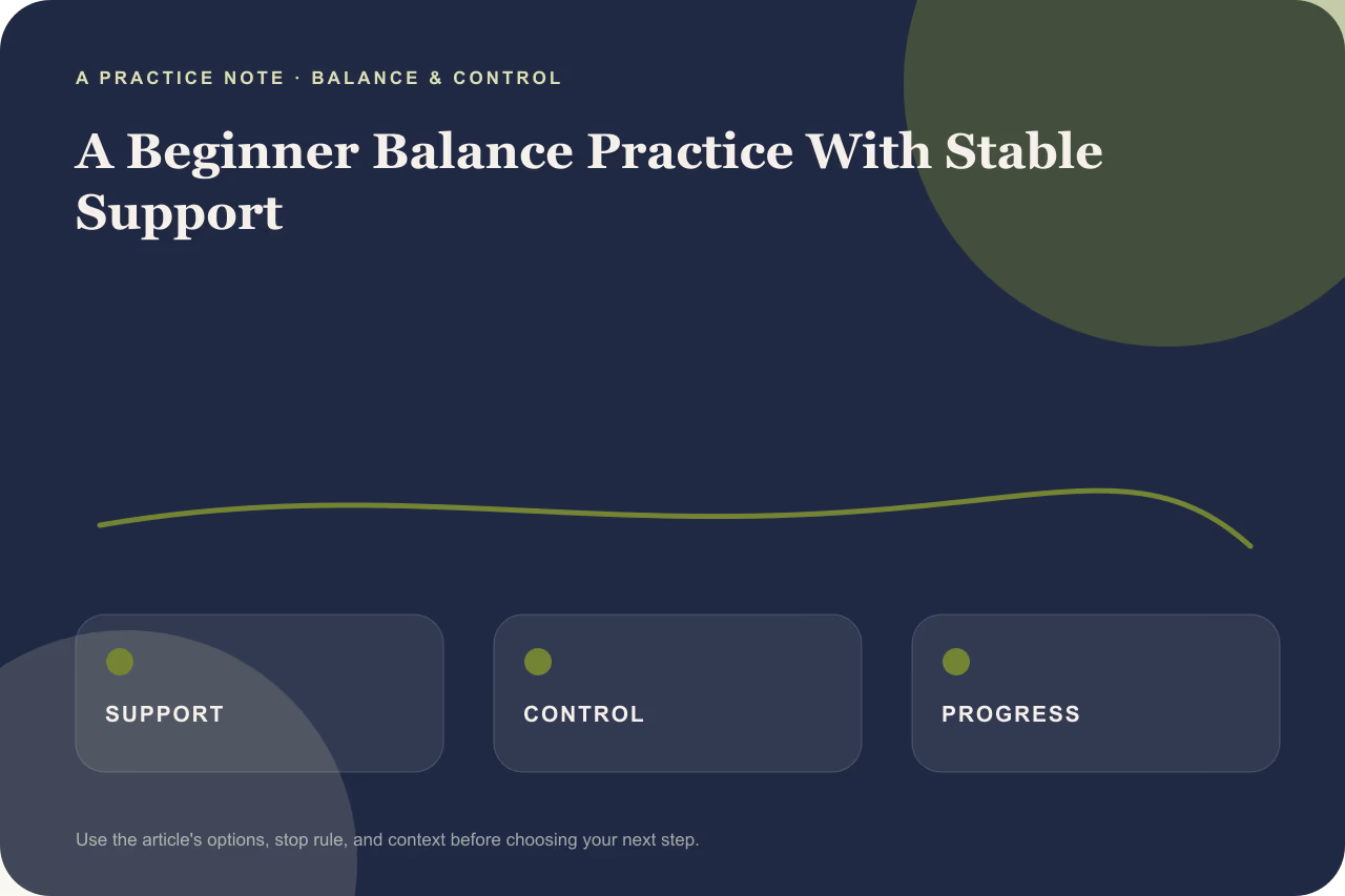 Diagram showing stable hand placement and foot weight distribution for balance practice.