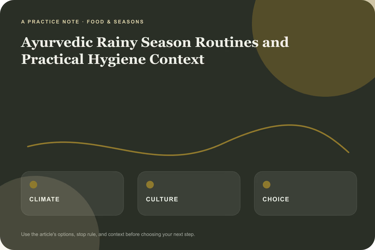 Diagram showing the balance of traditional seasonal habits and modern hygiene