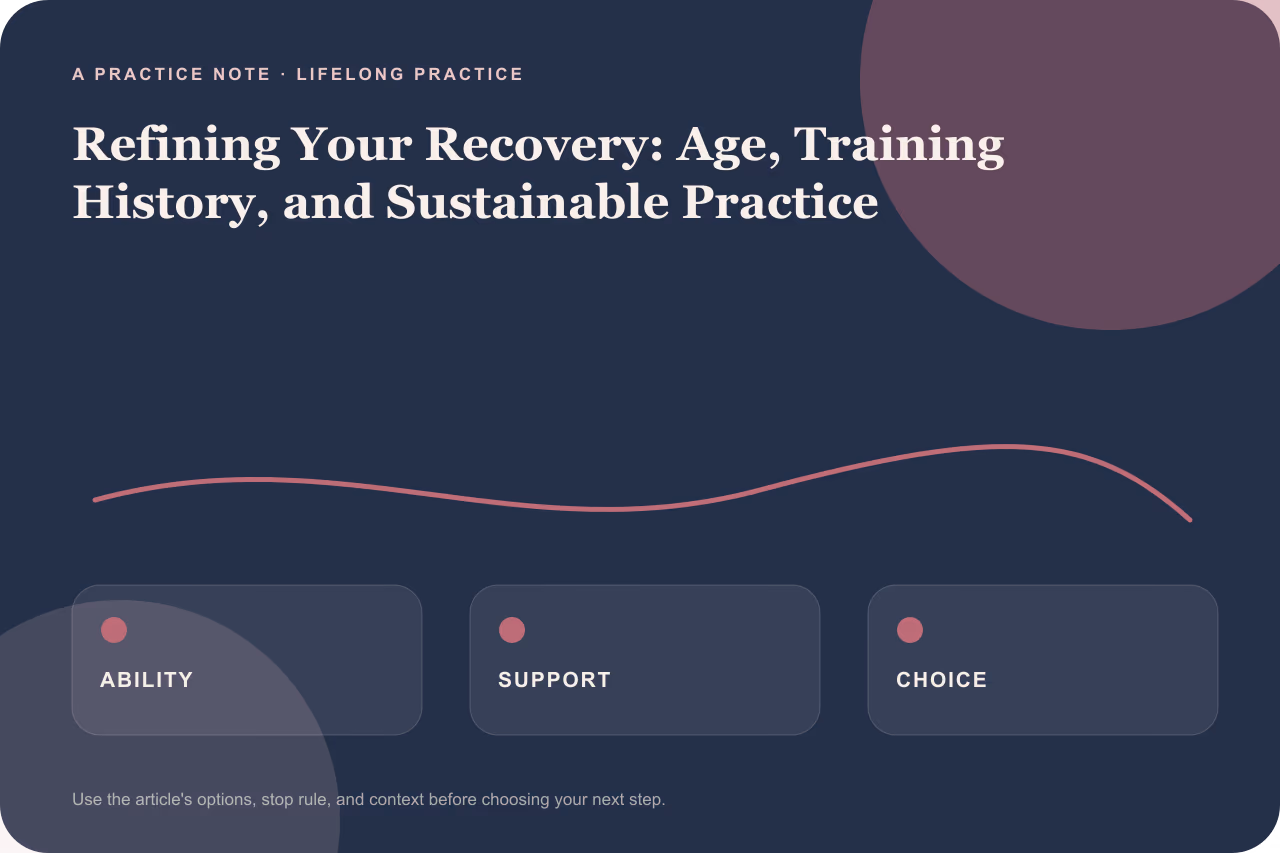 Diagram showing weekly balance of movement and recovery