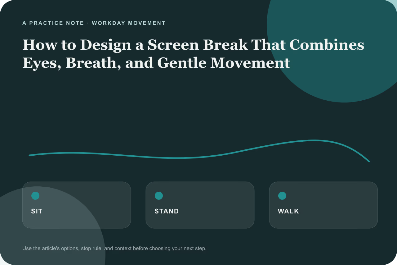 Diagram showing the three steps of a desk screen break.