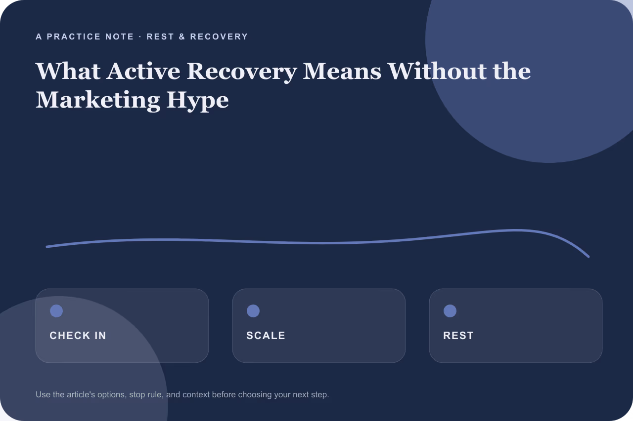 Diagram comparing high-intensity training load with gentle active movement and complete rest.