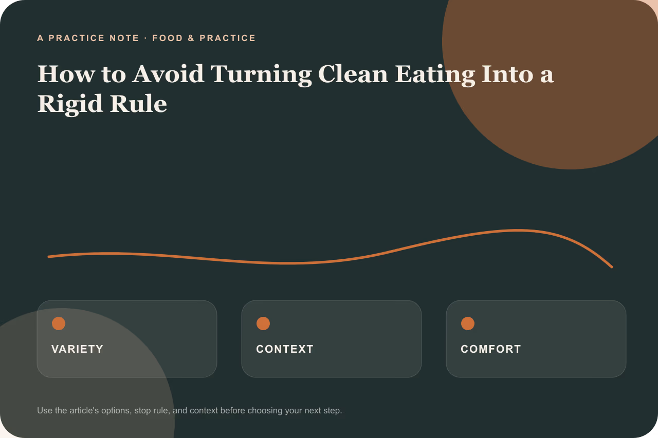 Diagram outlining the four core principles of a healthy diet.