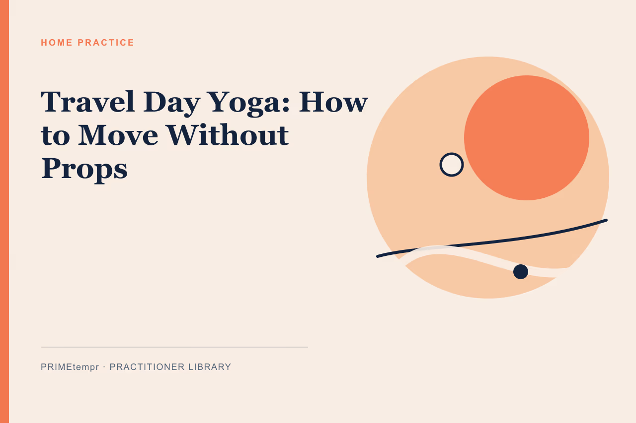 Illustration of a person doing simple stretches in a hotel room
