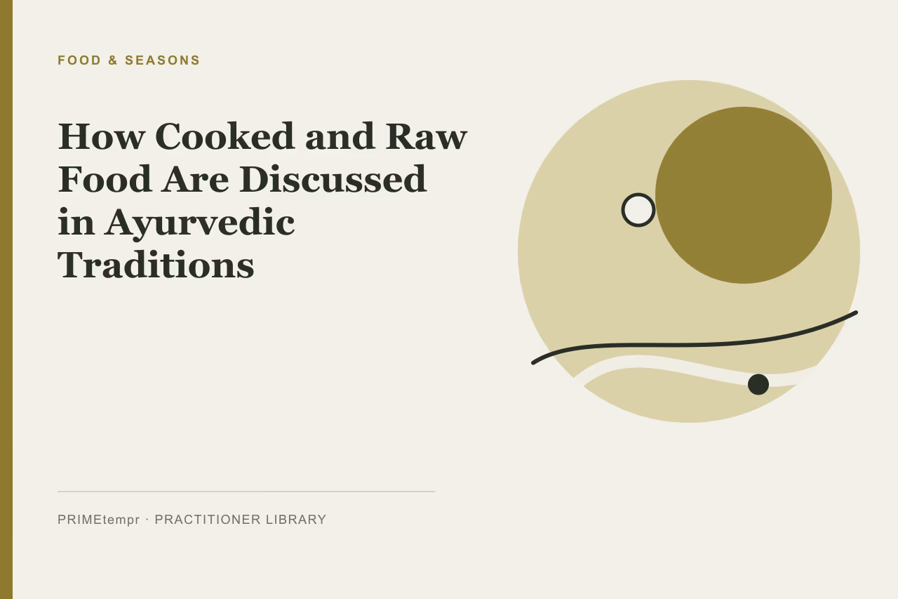 Editorial illustration of fresh ingredients and warm bowls on a kitchen counter representing culinary traditions.