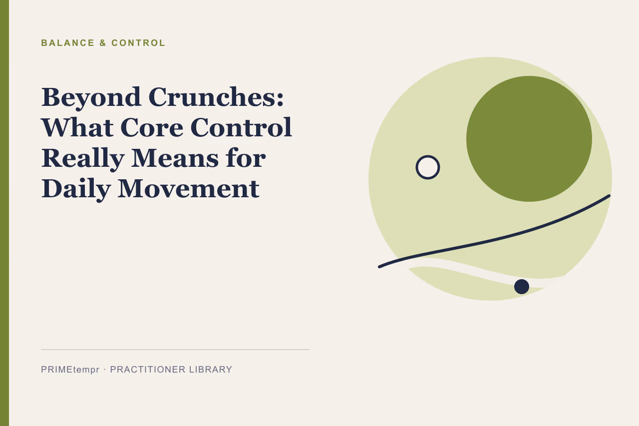 Editorial illustration of a person demonstrating stable, balanced posture during movement practice